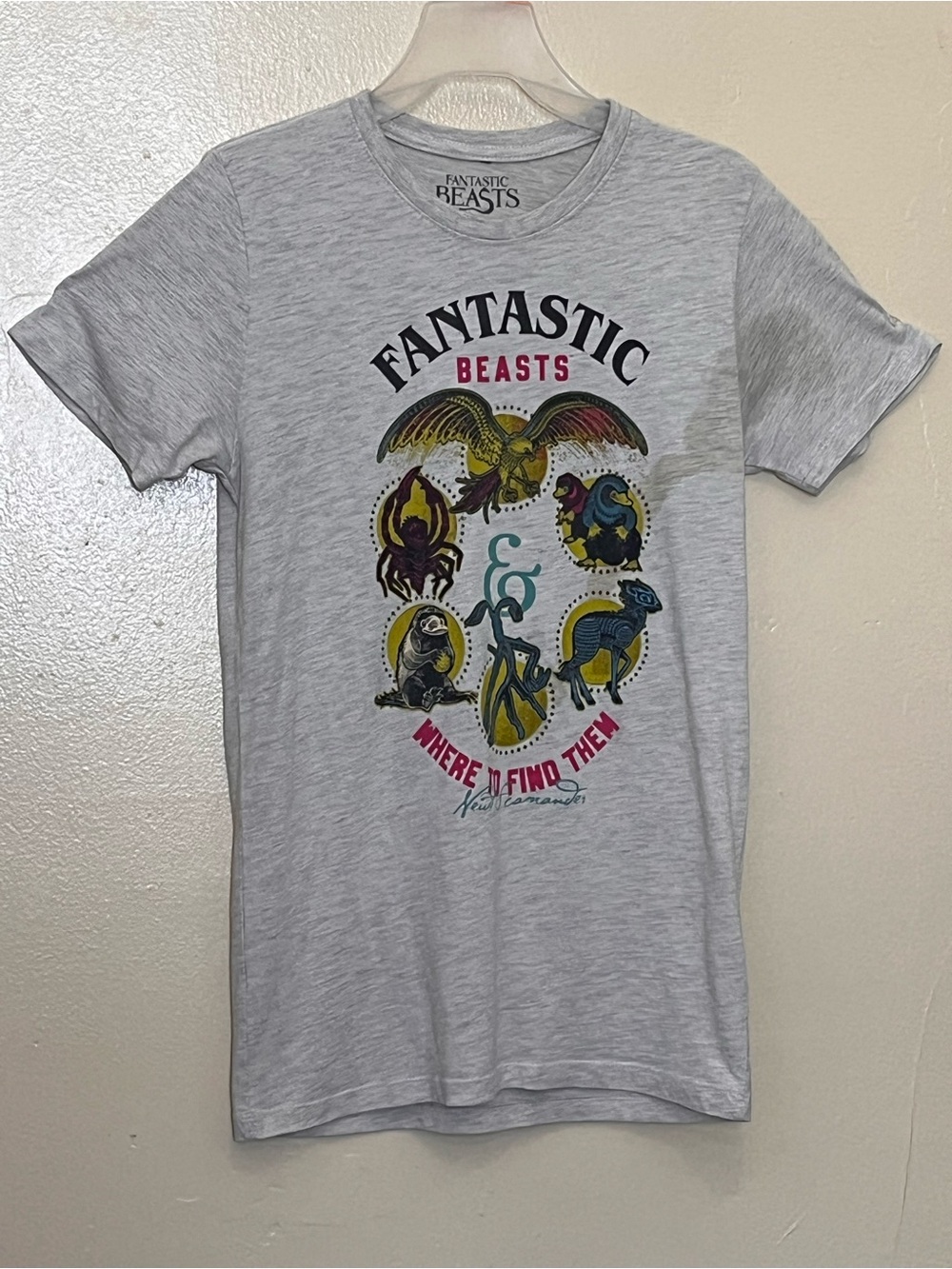 Womens Short Sleeve Graphic Tee - Light Gray